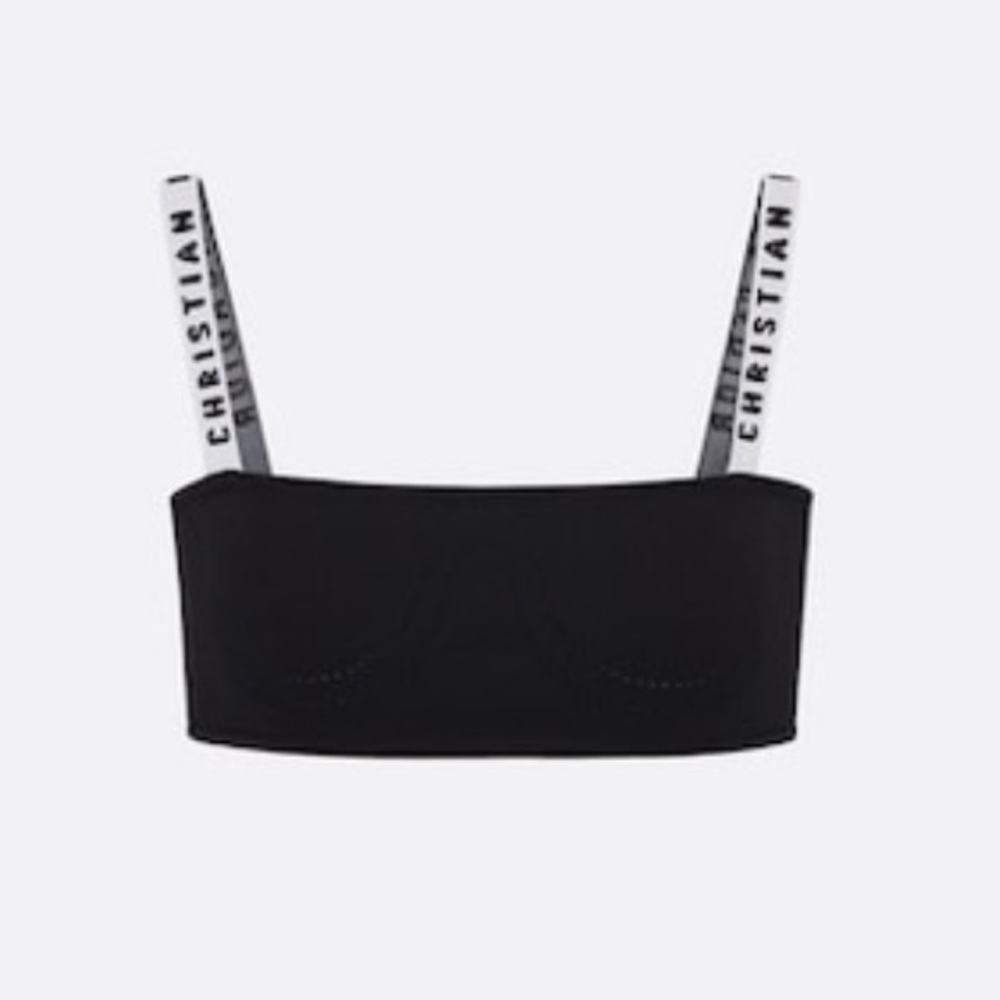 dior knit bra small black
